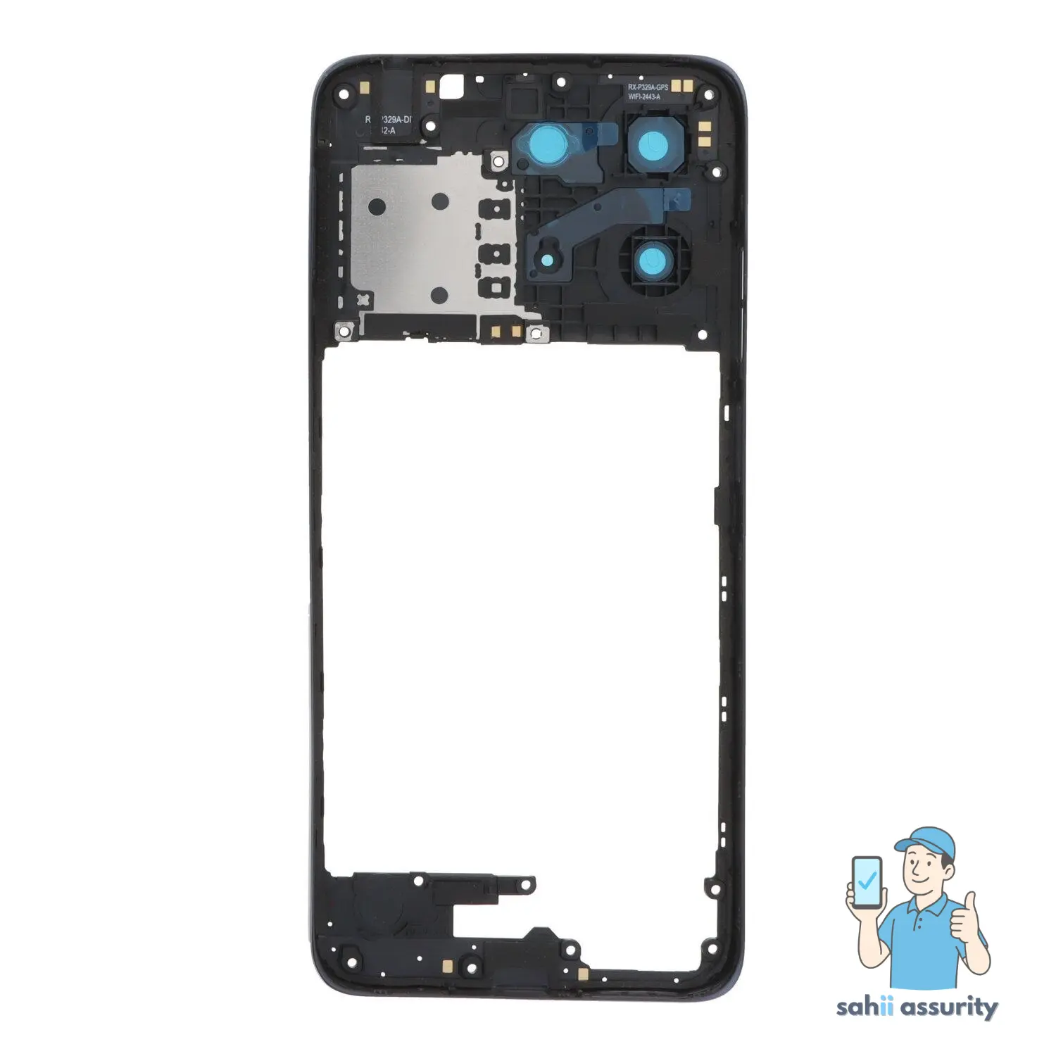 Middle Frame Ring Only for Motorola Moto G15 Power Black thumbnail